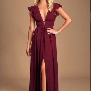 I’m all yours burgendy dress - LULUS
